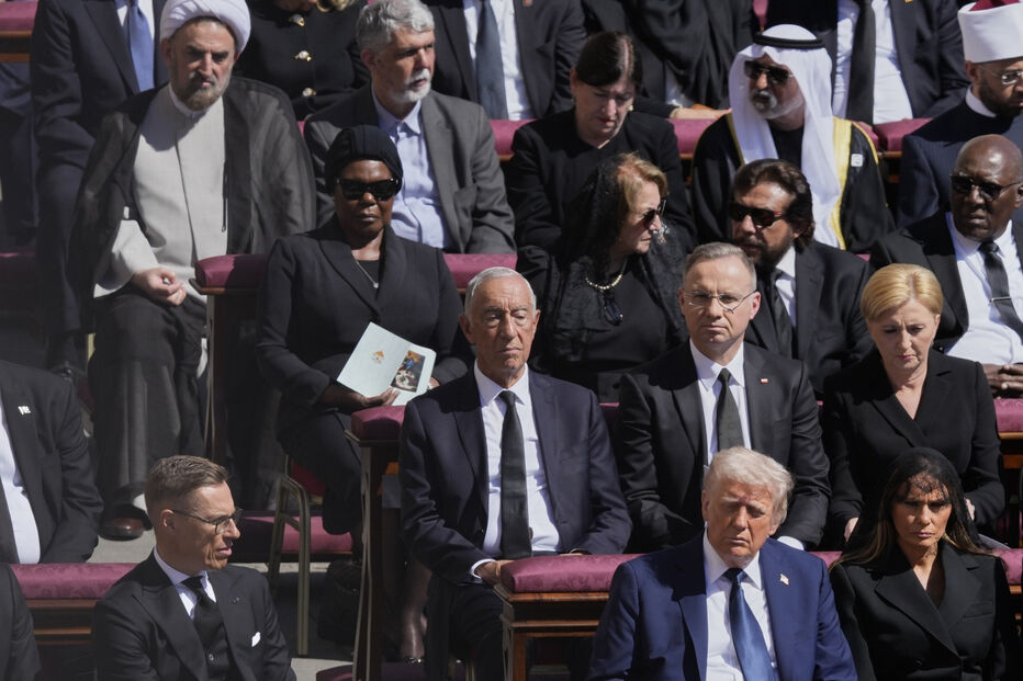 Marcelo Rebelo de Sousa no funeral do Papa Francisco