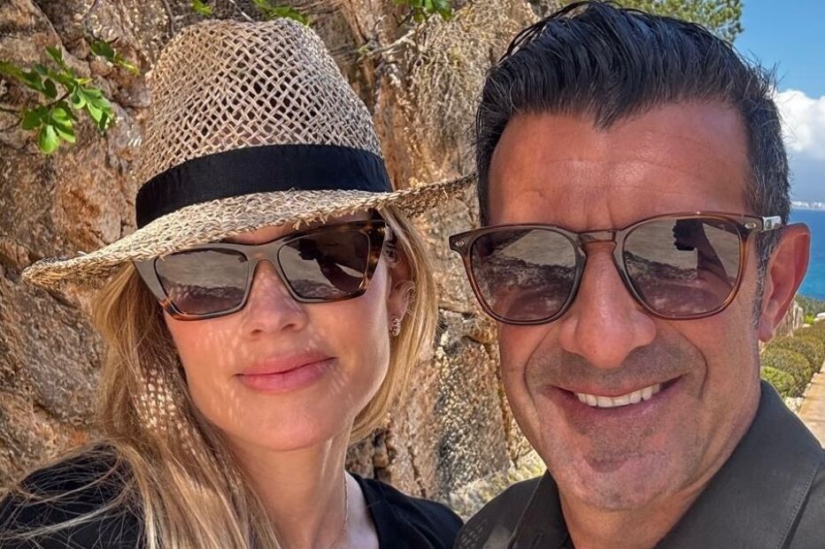 Helen Svedin e Luís Figo