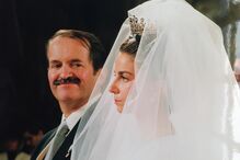 Isabel de Herédia e D. Duarte Pio no casamento