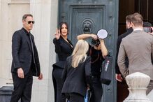 Kim Kardashian à chegada ao tribunal