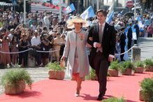 Isabel de Herédia com o filho Dinis