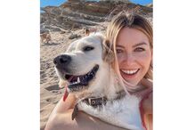 Influencer Márcia com a cadela Cali