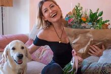 Influencer Márcia com a cadela Cali