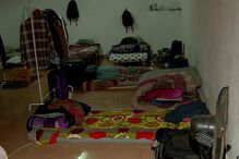 Interior do alojamento clandestino em Arroios, Lisboa