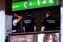 Primeira operação da PSP no centro comercial da Avenida António Enes, em Queluz