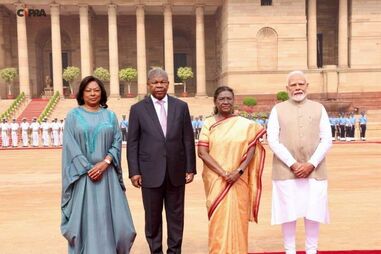 Presidente Angolano em visita de Estado à Índia