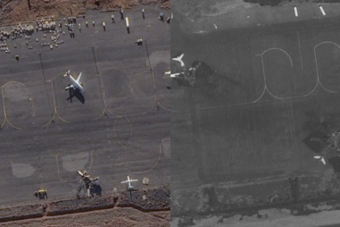 Imagens de satélite mostram destruição no aeroporto de Sanaa após bombardeamento israelita 