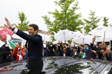 André Ventura em campanha eleitoral, em Vila Real