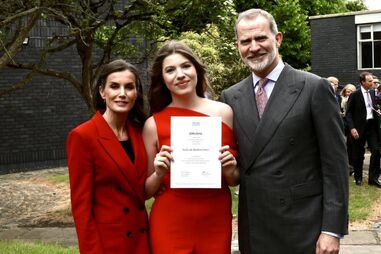 Os reis de Espanha com a filha mais nova, Sofía
