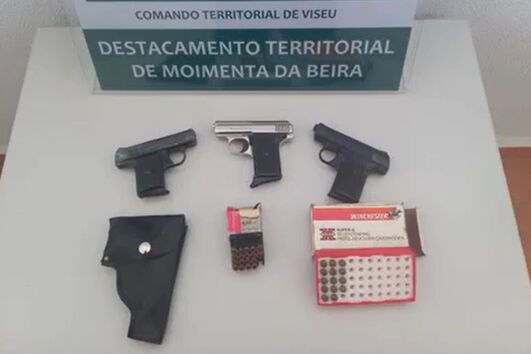 Mulher de 60 anos detida em Moimenta da Beira por posse de várias armas de fogo 
