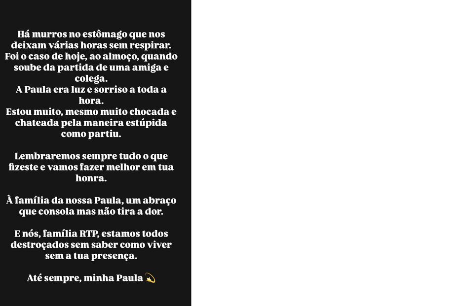 Vanessa Oliveira sobre Paula Macedo