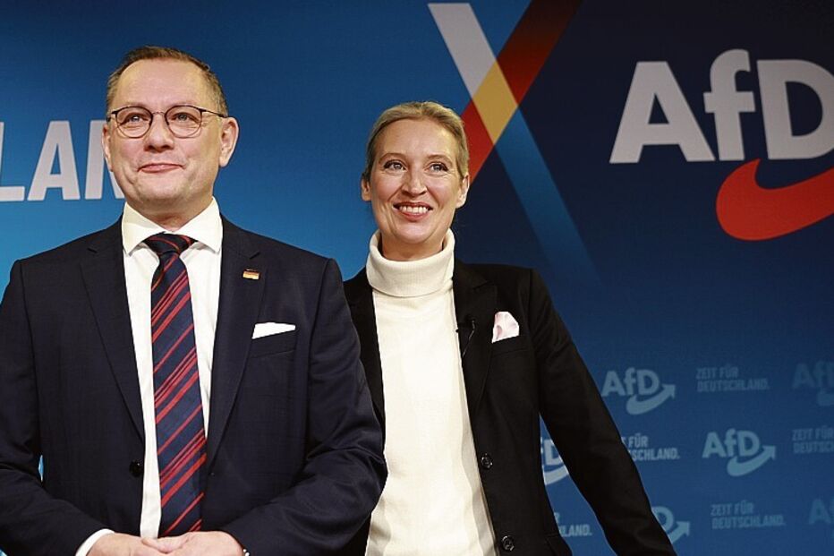 Tino Chrupalla e Alice Weidel são os líderes da AfD 