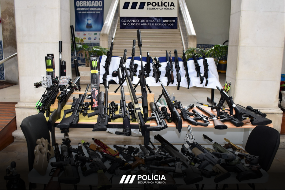 Material apreendido pela PSP no distrito de Aveiro