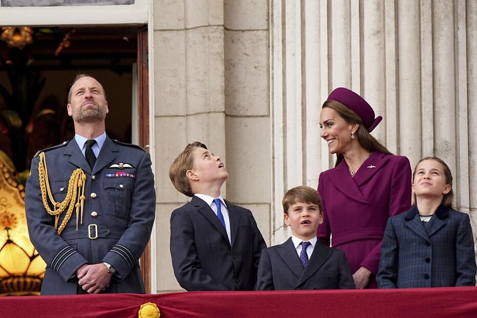 Wlliam, Kate e os três filhos