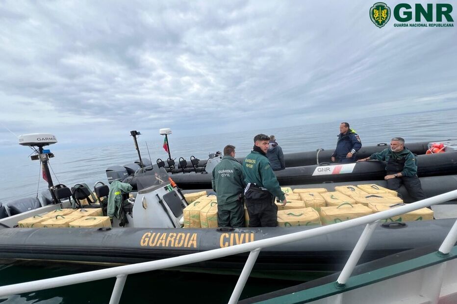 Unidade de Controlo Costeiro da GNR de Olhão apreendeu 50 fardos de haxixe no Guadiana