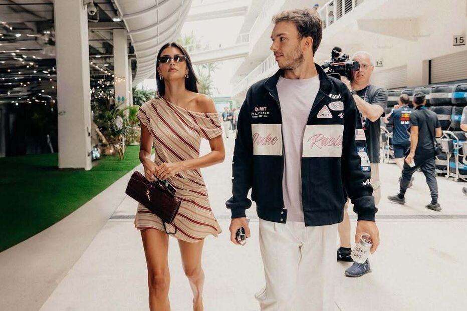 Kika Cerqueira Gomes e Pierre Gasly
