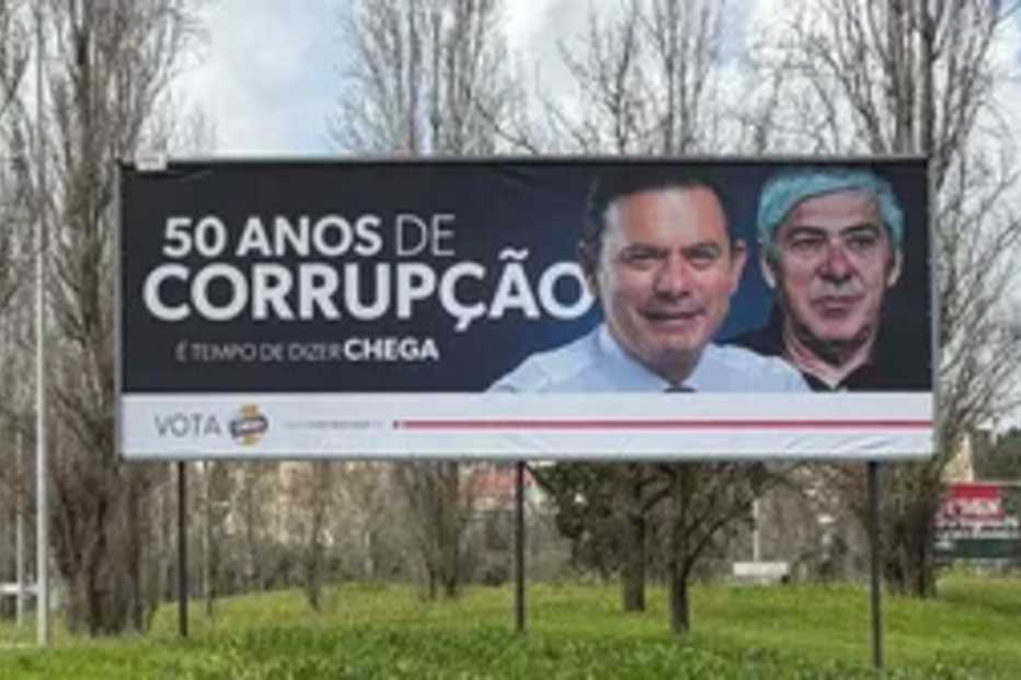 Luís Montenegro perde ação contra o Chega para retirar cartazes de campanha onde aparece Sócrates