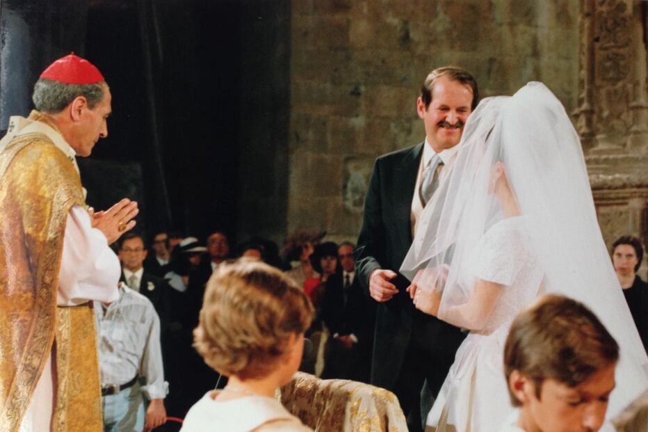 Isabel de Herédia e D. Duarte Pio no casamento