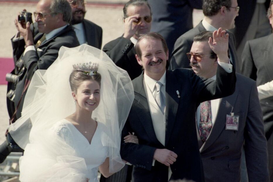 Isabel de Herédia e D. Duarte Pio no casamento