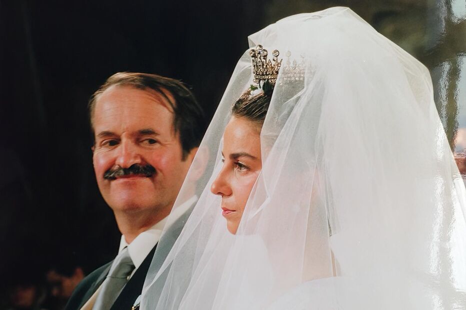 Isabel de Herédia e D. Duarte Pio no casamento