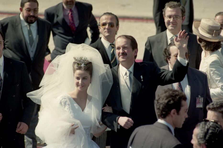 Isabel de Herédia e D. Duarte Pio no casamento