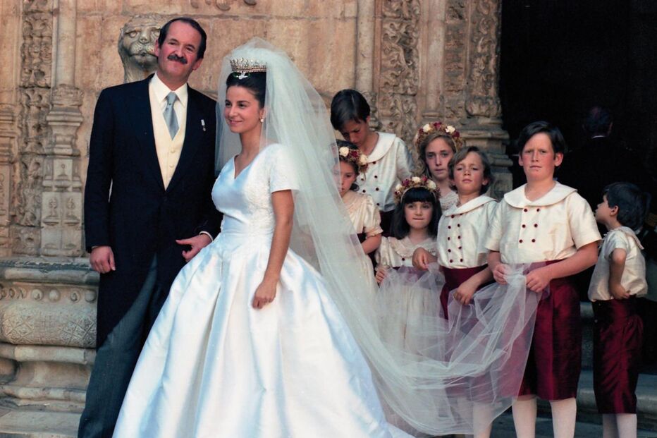 Isabel de Herédia e D. Duarte Pio no casamento