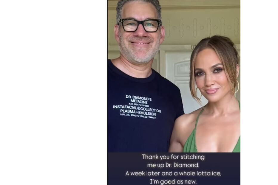 Jennifer Lopez com o seu médico
