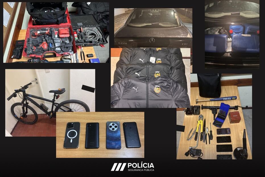 Material apreendido pela PSP