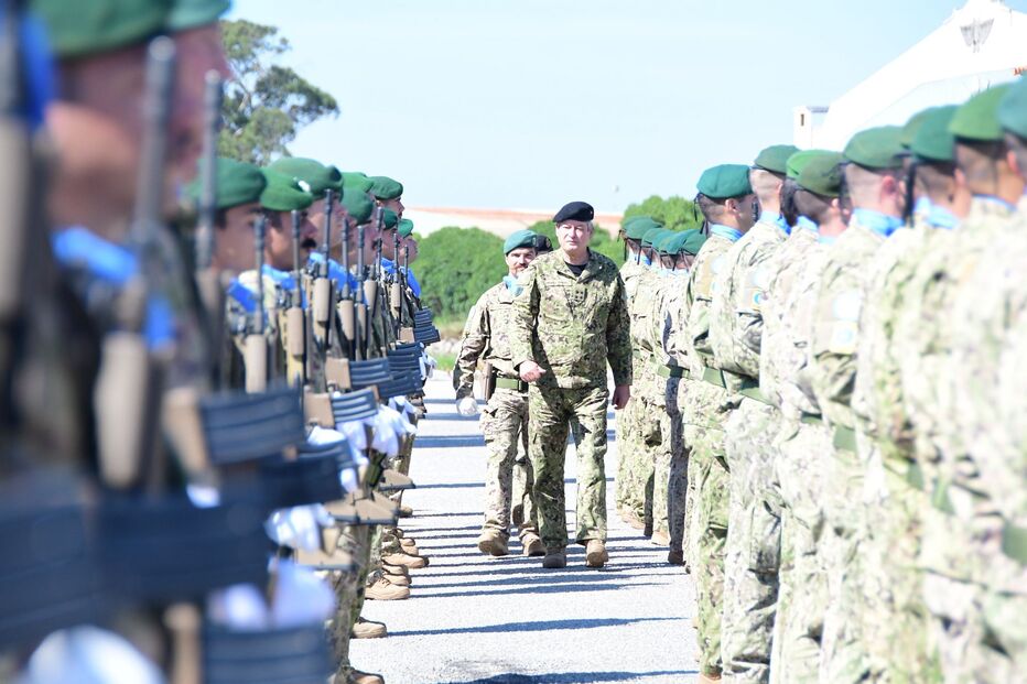 General Mendes Ferrão na cerimónia, em Aveiro
