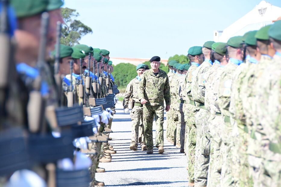 General Mendes Ferrão na cerimónia, em Aveiro