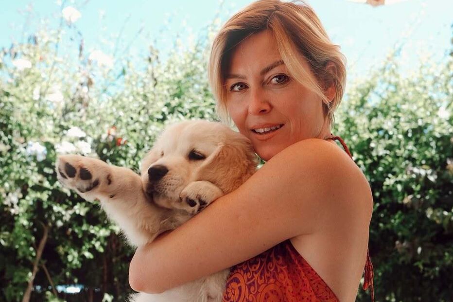 Influencer Márcia com a cadela Cali