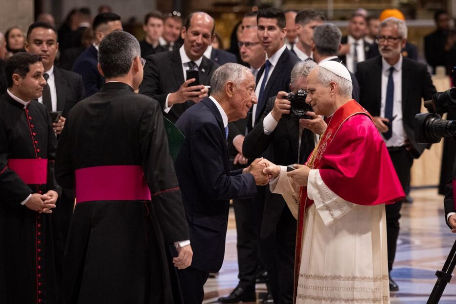 Marcelo Rebelo de Sousa com Papa Leão XIV 