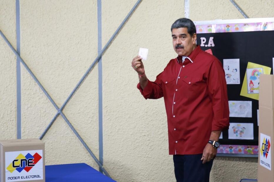 Presidente venezuelano, Nicolas Maduro, a votar nas eleições de 25 de maio de 2025
