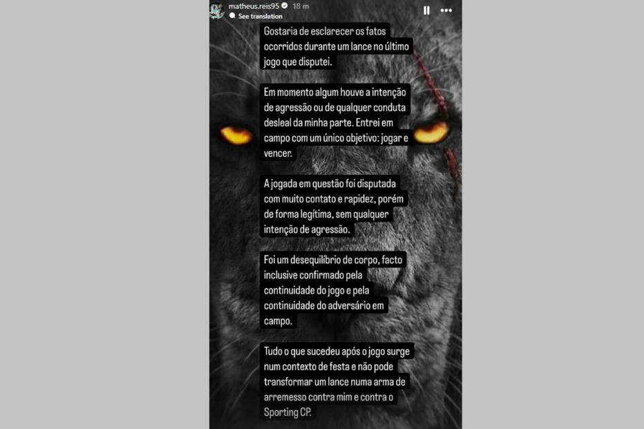 Matheus Reis quebra silência sobre lance com Belotti