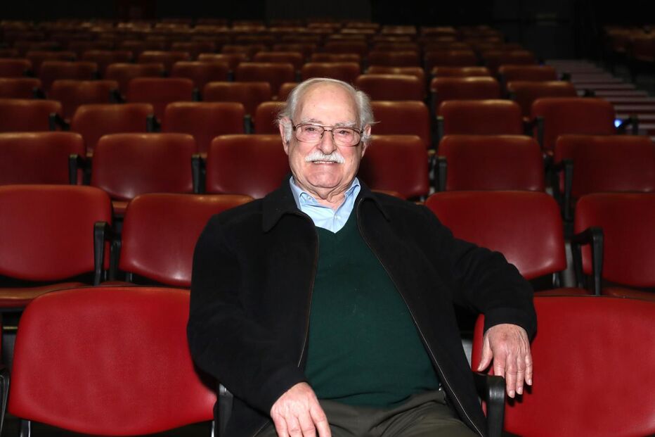 Ruy de Carvalho na apresentação da peça ‘A Ratoeira de Agatha Christie’, no Teatro Armando Cortez, em Lisboa em 2020