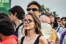 Miguel Cristovinho e Cátia Figueiredo juntos no Carlsberg Football Park, em Lisboa