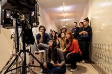 Equipa de filmagem grava 