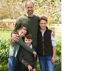 Homenagem dos filhos a William no Dia dos Pais com fotos em Norfolk.
