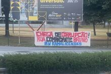 Faixa critica corrupção e homenageia Comandante Bruno, em Famalicão