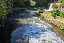 População de Oliveira de Azeméis revoltada com poluição do rio UI, crime ambiental.
