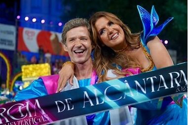 Pedro Granger e Ana Sofia Cardoso foram padrinhos da marcha de Alcântara