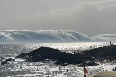 "Nuvens rolo" na praia de Vila do Conde