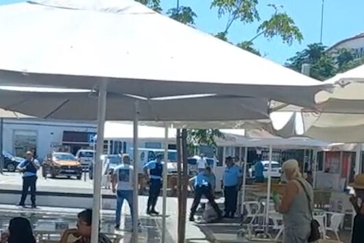 O momento em que os suspeitos de assalto à mão armada a banco em Évora são apanhados
