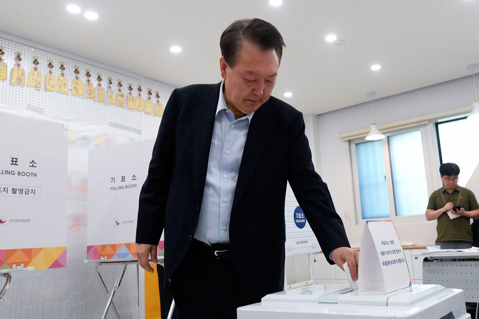 ex-presidente sul-coreano Yoon Suk Yeol vota na eleição presidencial 