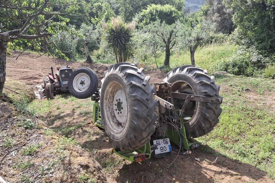 Capotamento de trator em Sátão causa morte de homem de 80 anos. GNR investiga acidente