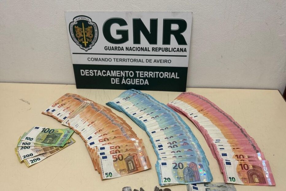 GNR apreende droga e dinheiro em Águeda; detido fica em prisão preventiva