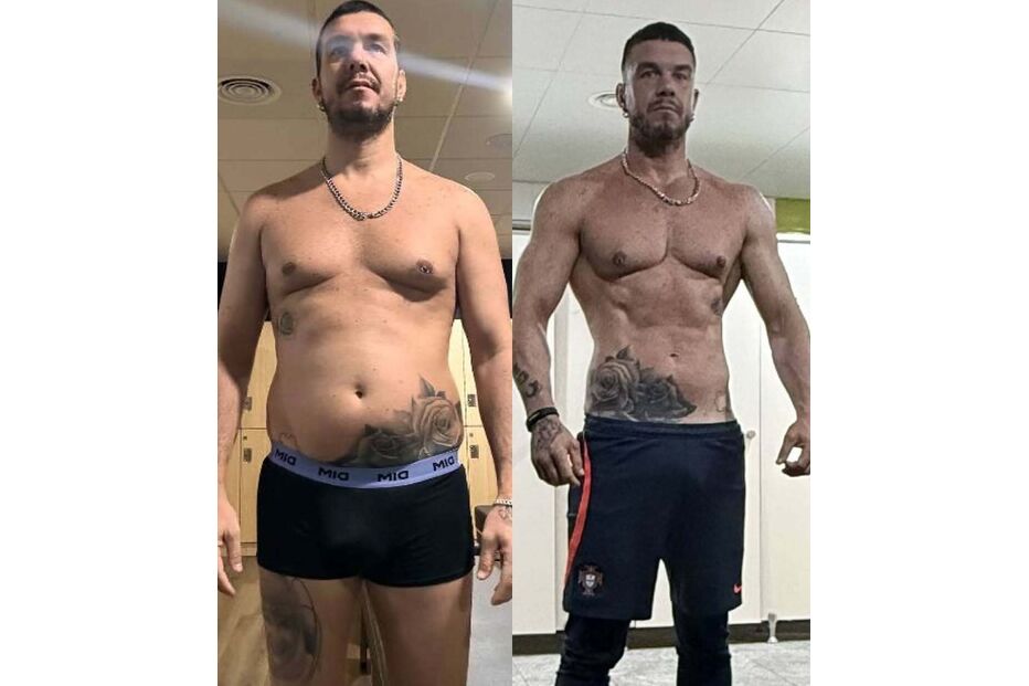 Ruben Vieira surge com físico musculado após treino com Tiago Guimarães