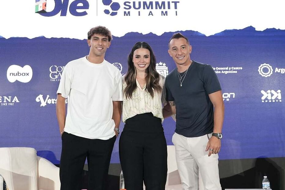 João Félix e Daniella Duran no Soccer Summit em Miami