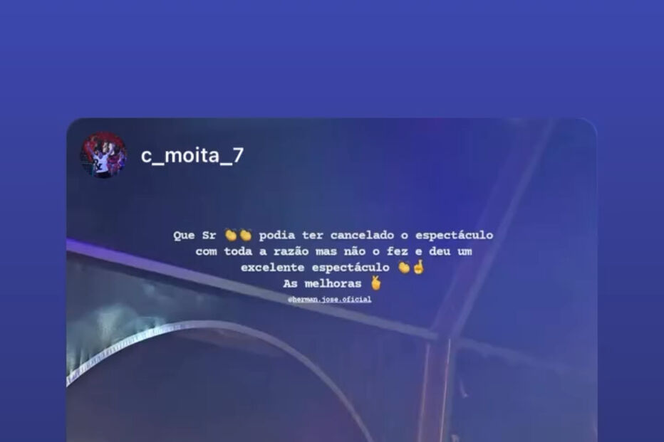 Herman José não cancelou o espetáculo e deu um excelente concerto