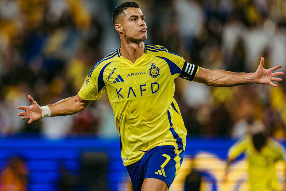 Cristiano Ronaldo celebra um golo pelo Al Nassr